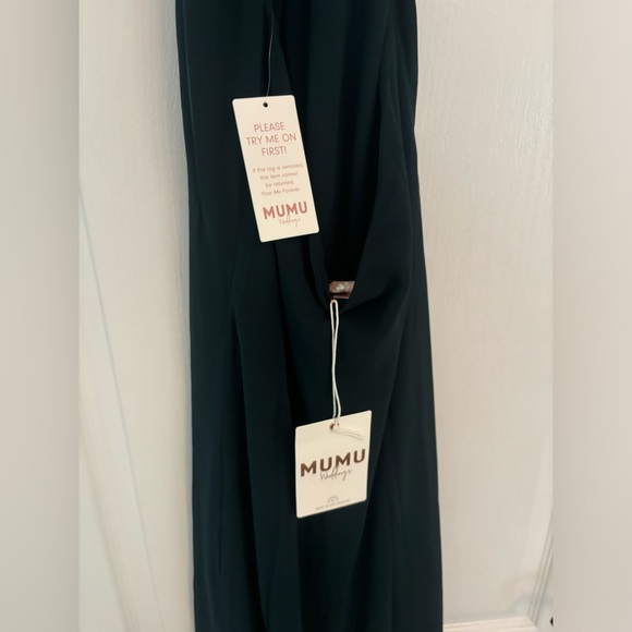 NWT ⭐️ SHOW ME YOUR MUMU JASMINE HALTER MIDI DRESS EMERALD SIZE L - Picture 3 of 8